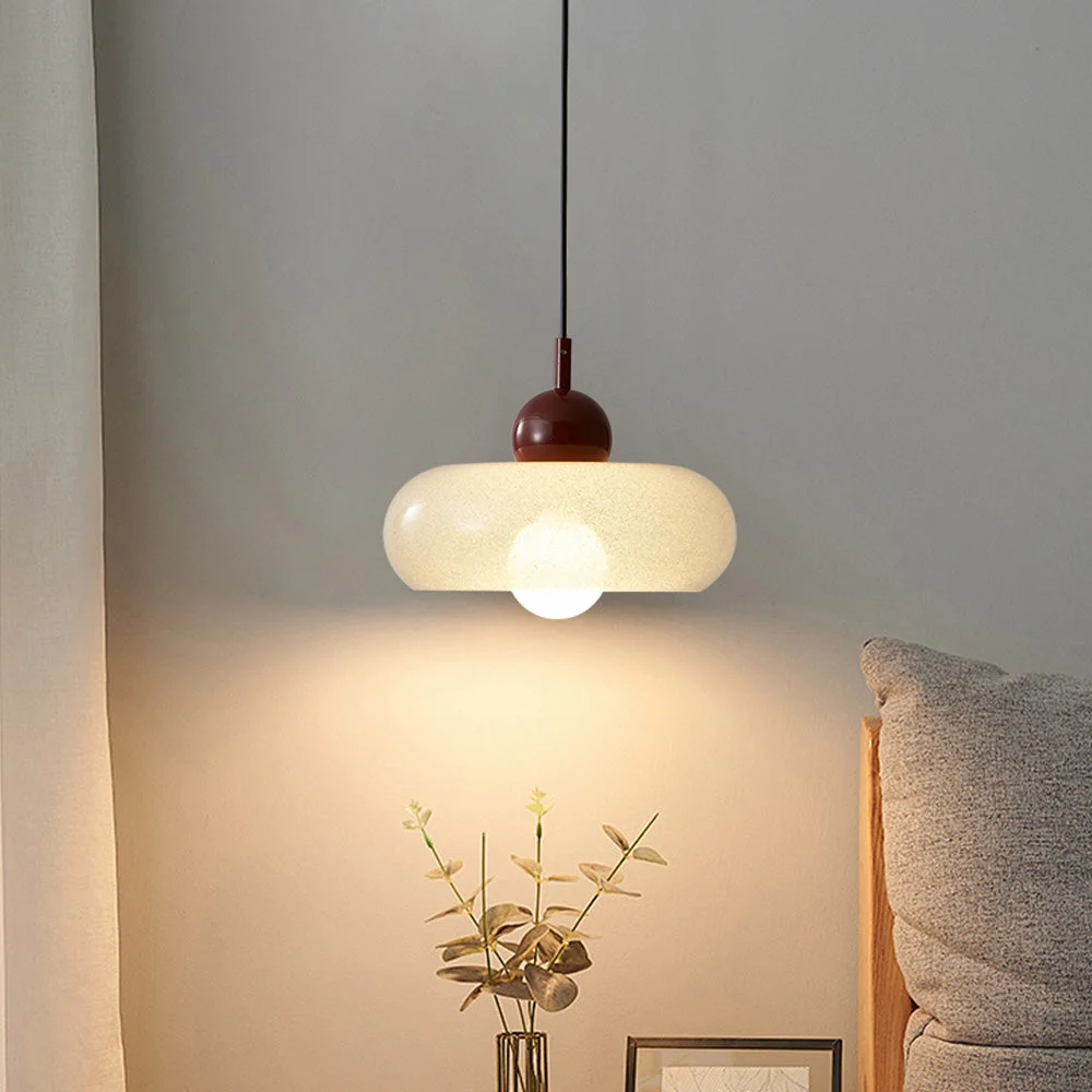 Arova - Lámpara Colgante de Vidrio Transparente Minimalista Moderna para Techo – Lámpara de Techo Escandinava para Sala de Estar