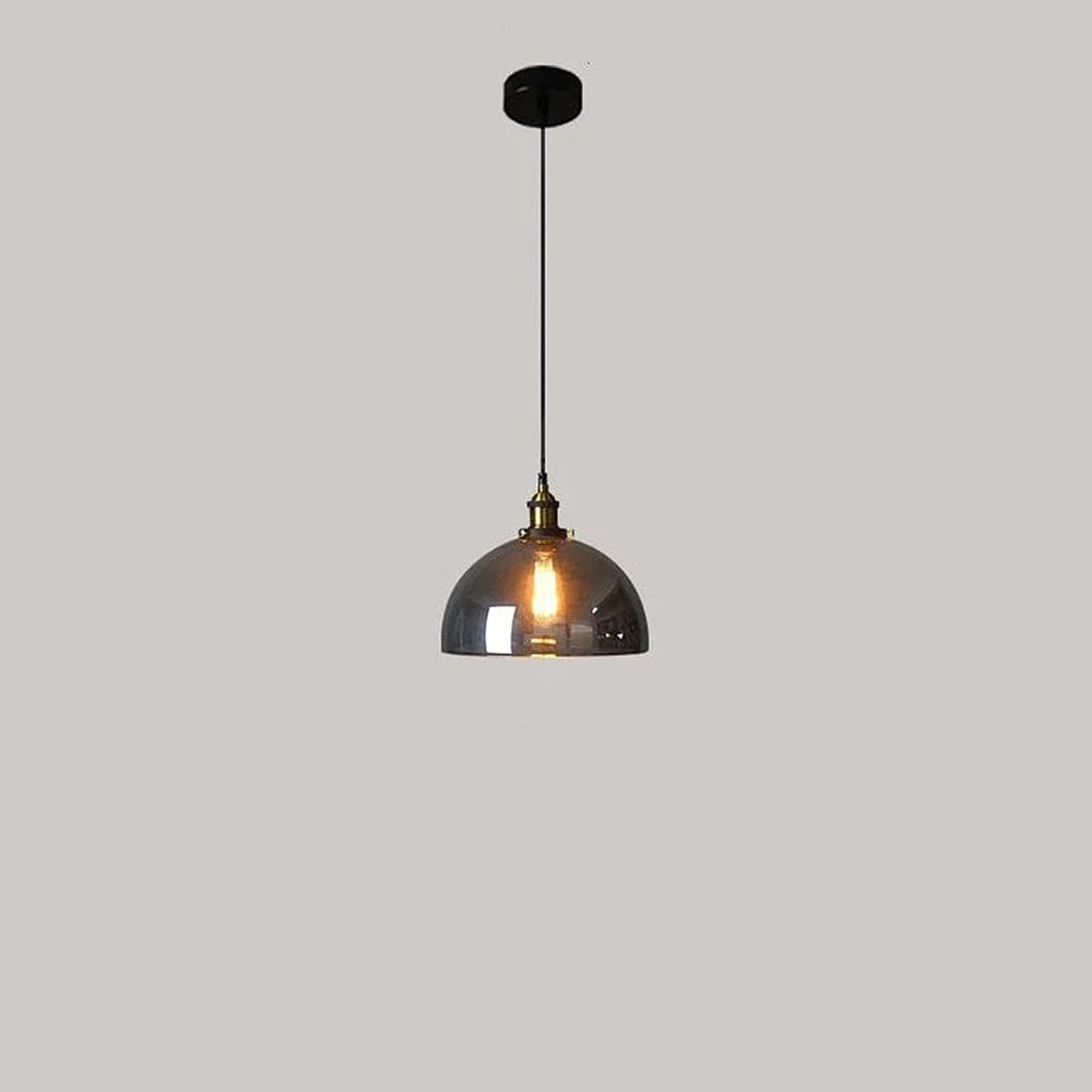 Nilia - Lámpara Colgante de Vidrio Transparente de Estilo Nórdico para Mesita de Noche