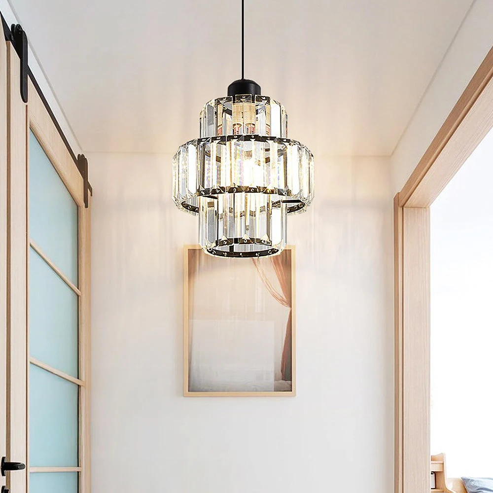 Alnia - Lámpara Colgante de Vidrio y Oro con Diseño Elegante – Iluminación Sofisticada para Comedor y Sala