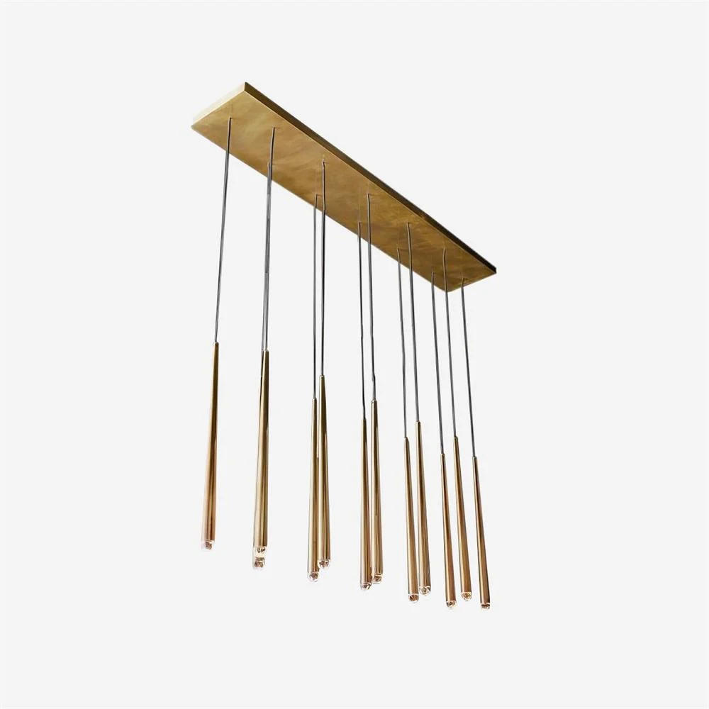 Clareo - Lámpara de Araña Minimalista de Bronce con Pantallas de Cristal – Diseño Contemporáneo y Elegante