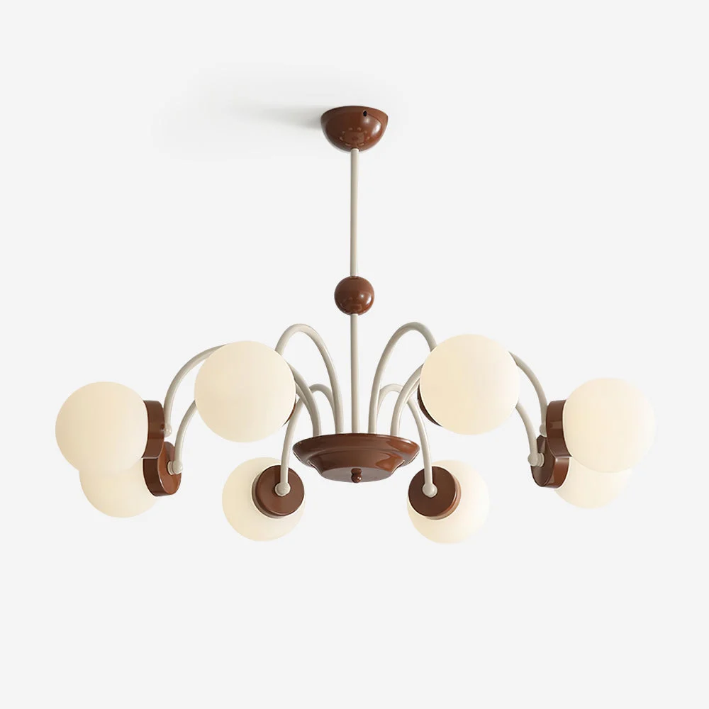 Livar - Lámpara de Araña Techo Moderna - 5 y 8 Luces - Diseño Elegante y Pantallas de Vidrio