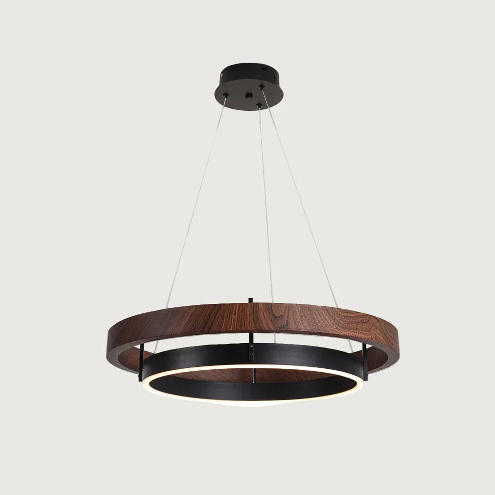 Ermon - Lámpara de Araña Moderna de Dos Anillos con Luz LED Integrada – Elegante y Versátil