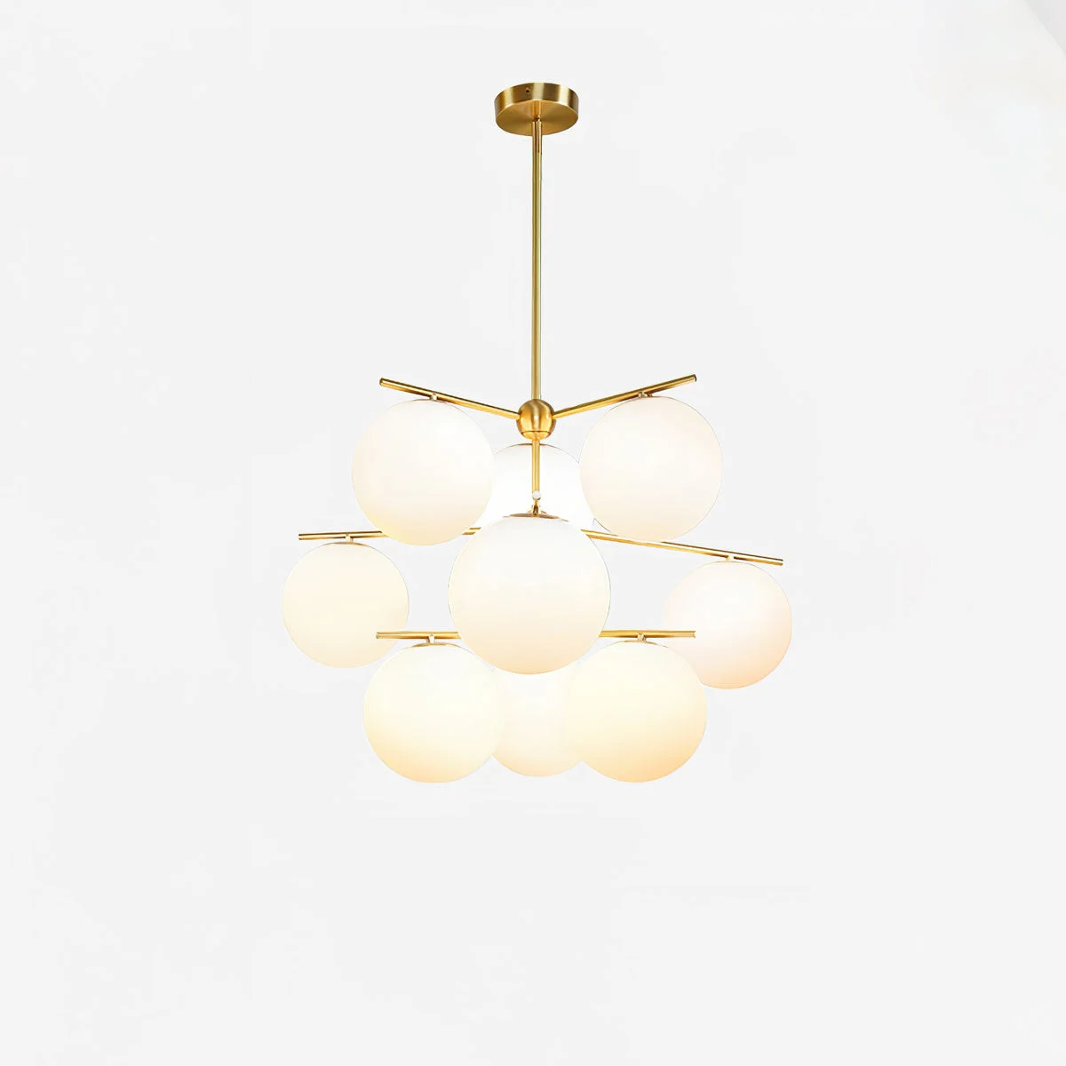 Veyon - Lámpara de Araña Moderna de Esfera y Tallo con Altura Ajustable – Diseño Elegante para Interiores