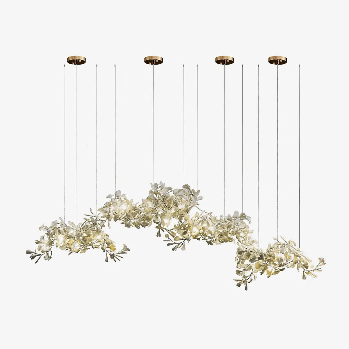 Gryel - Lámpara de Araña de con 4 Luces – Diseño Elegante y Personalizable en Varios Colores - 200cm o 250cm