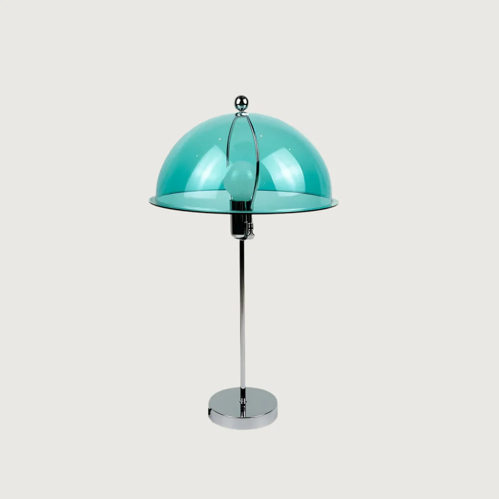 Lumisa - Lámpara de Mesa Edimburgo de Metal y Acrílico con Bombilla LED - Diseño Neoclásico - Ideal para Mesas y Rincones