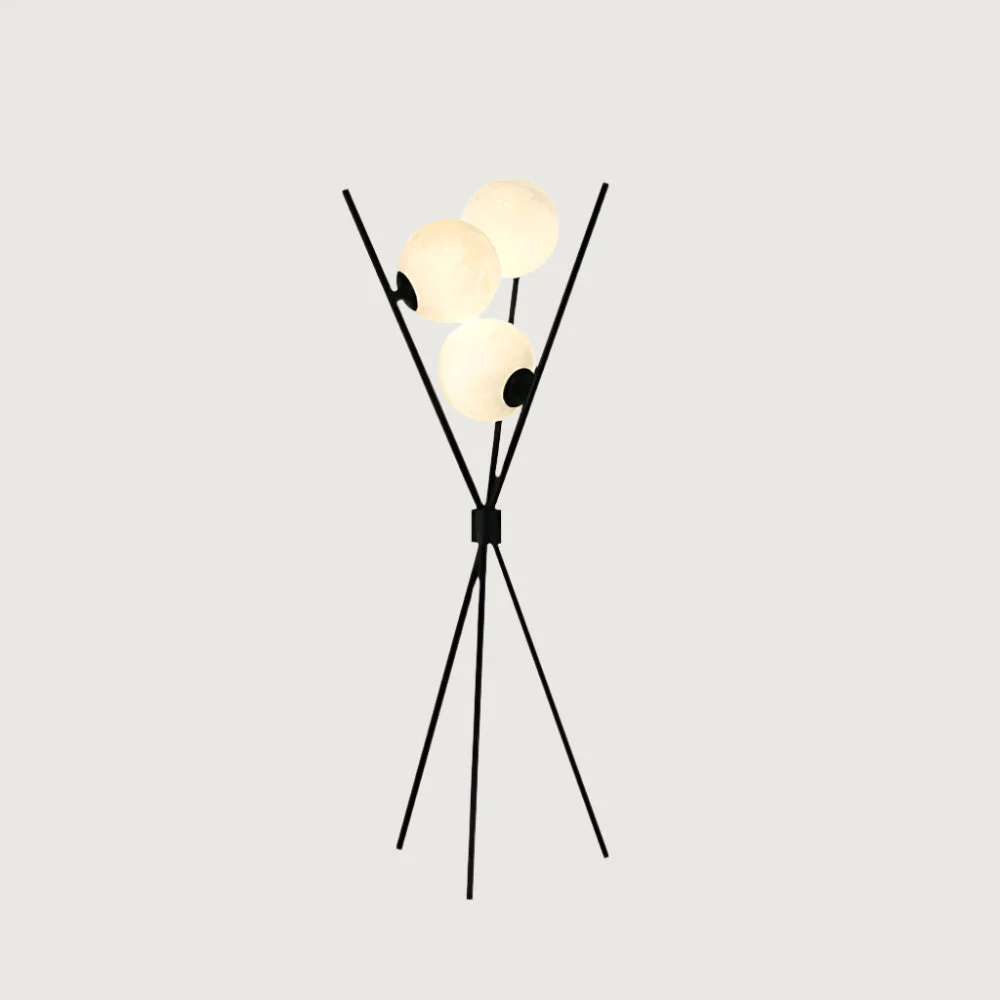 Zirel - Lámpara de Mesa Lunar de Metal con Bombilla LED - Diseño Moderno para Interiores