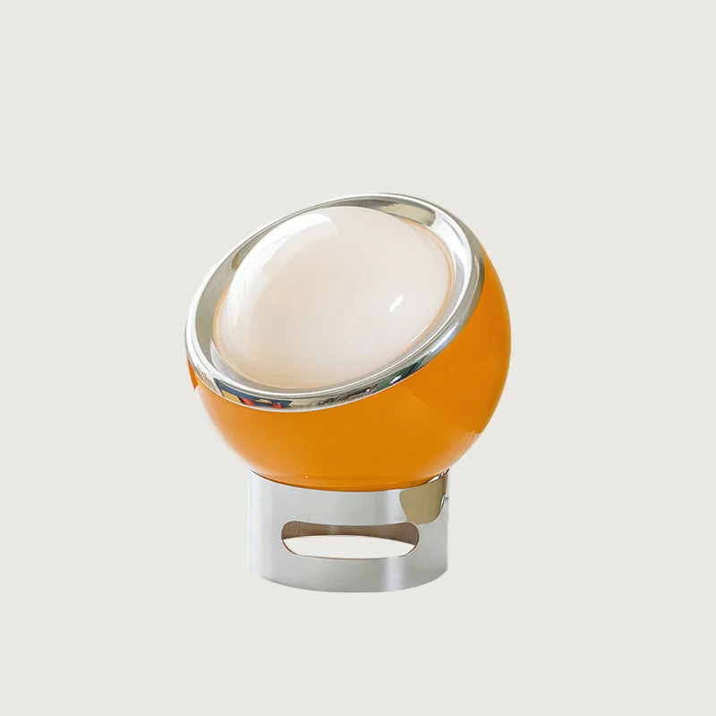Avrel - Lámpara de Mesa Moderna de Acero Inoxidable y Vidrio en Verde - Naranja y Blanco - Ideal para Decoración Interior