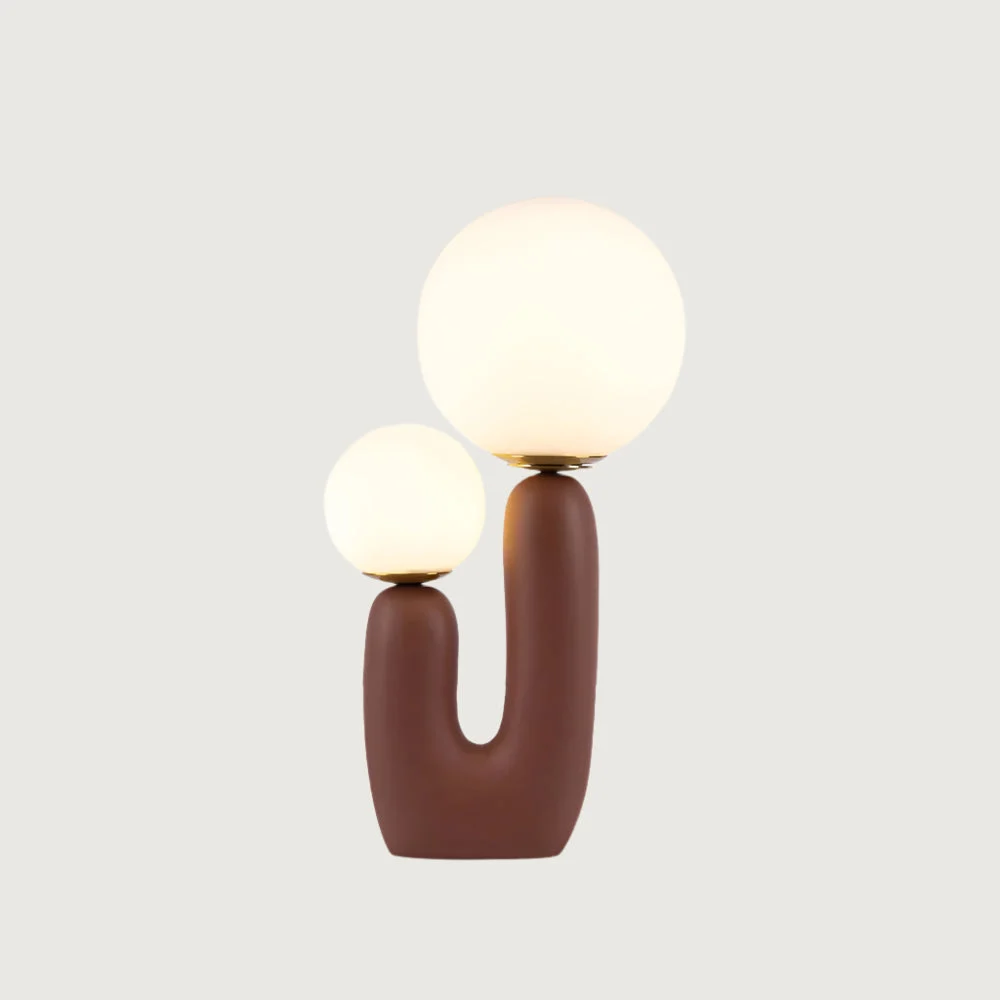 Cluvo - Lámpara de Mesa Moderna de Resina y Metal con Base G9 - Ideal para Escritorio y Mesita de Noche - Disponible en Varios Colores