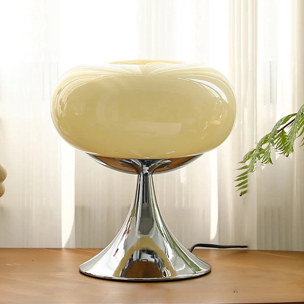 Avoro - Lámpara de Mesa Piruleta LED Colorida – Diseño Moderno - 28 cm Diámetro - Metal y Vidrio para Decoración Interior