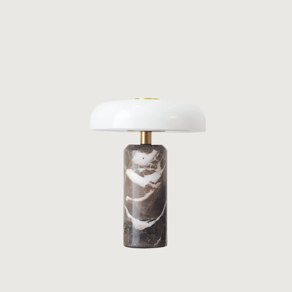 Halira - Lámpara de Mesa Portátil de Mármol con Luz LED Ajustable y Diseño Moderno