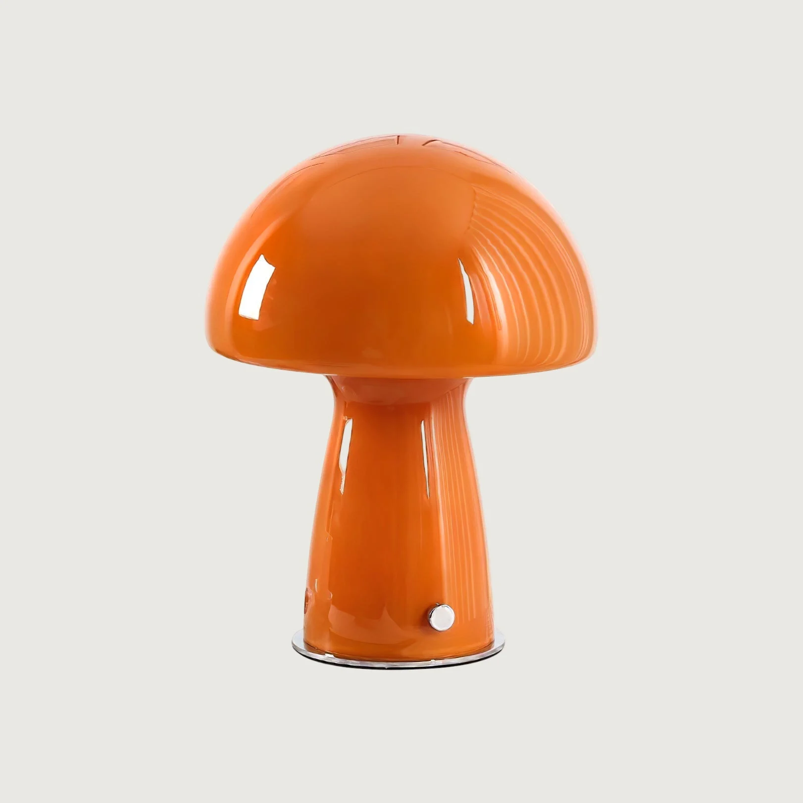 Lunex - Lámpara de Mesa Tipo Hongo Retro Naranja y Blanco - Diseño Moderno para Escritorios y Mesitas de Noche