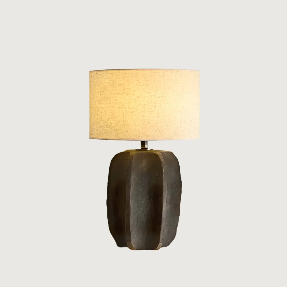 Orlen - Lámpara de Mesa Torso de Cerámica con Pantalla de Tela – Diseño Sofisticado y Duradero