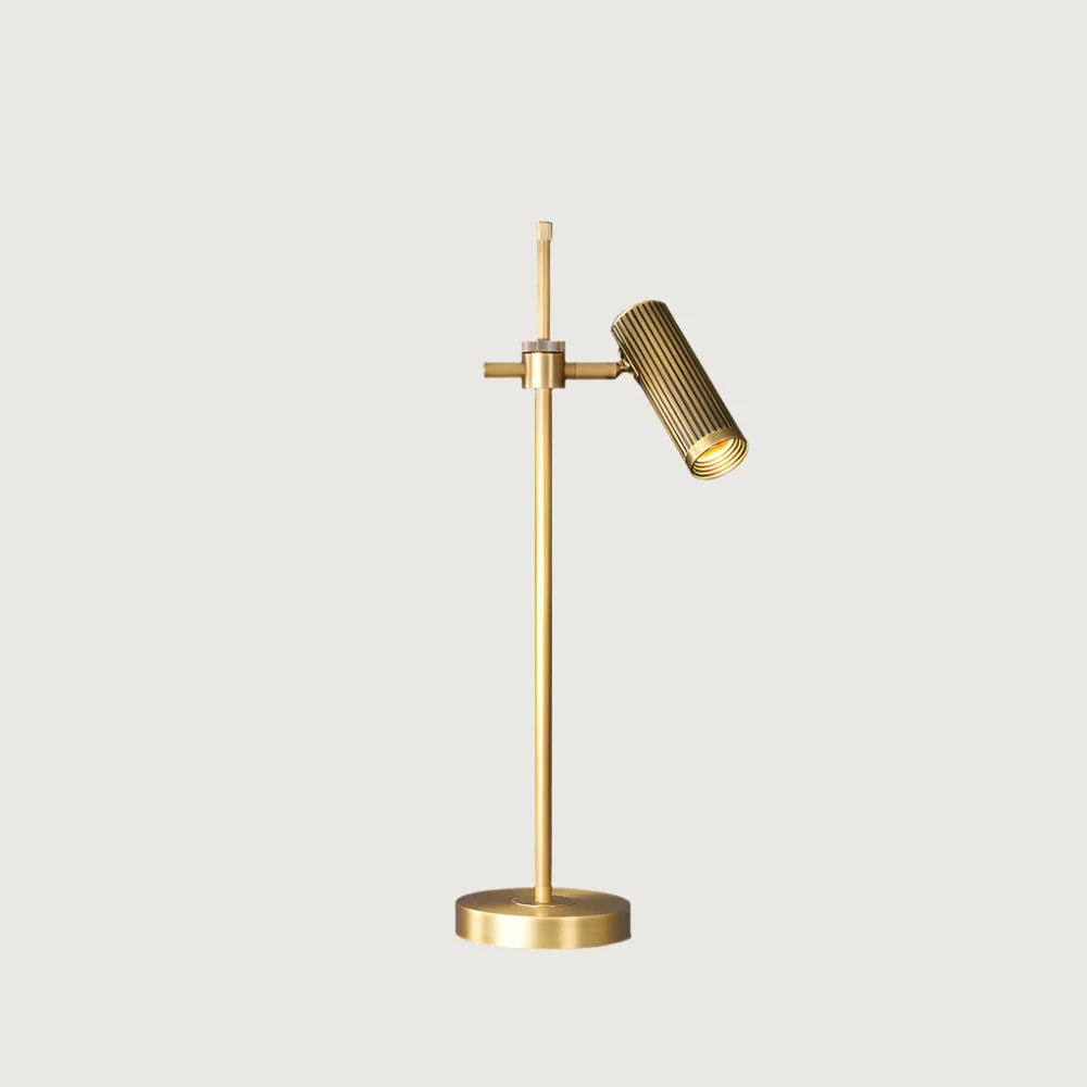 Lixara - Lámpara de Mesa de Cobre Elegante con Base de Cobre y Diseño Minimalista