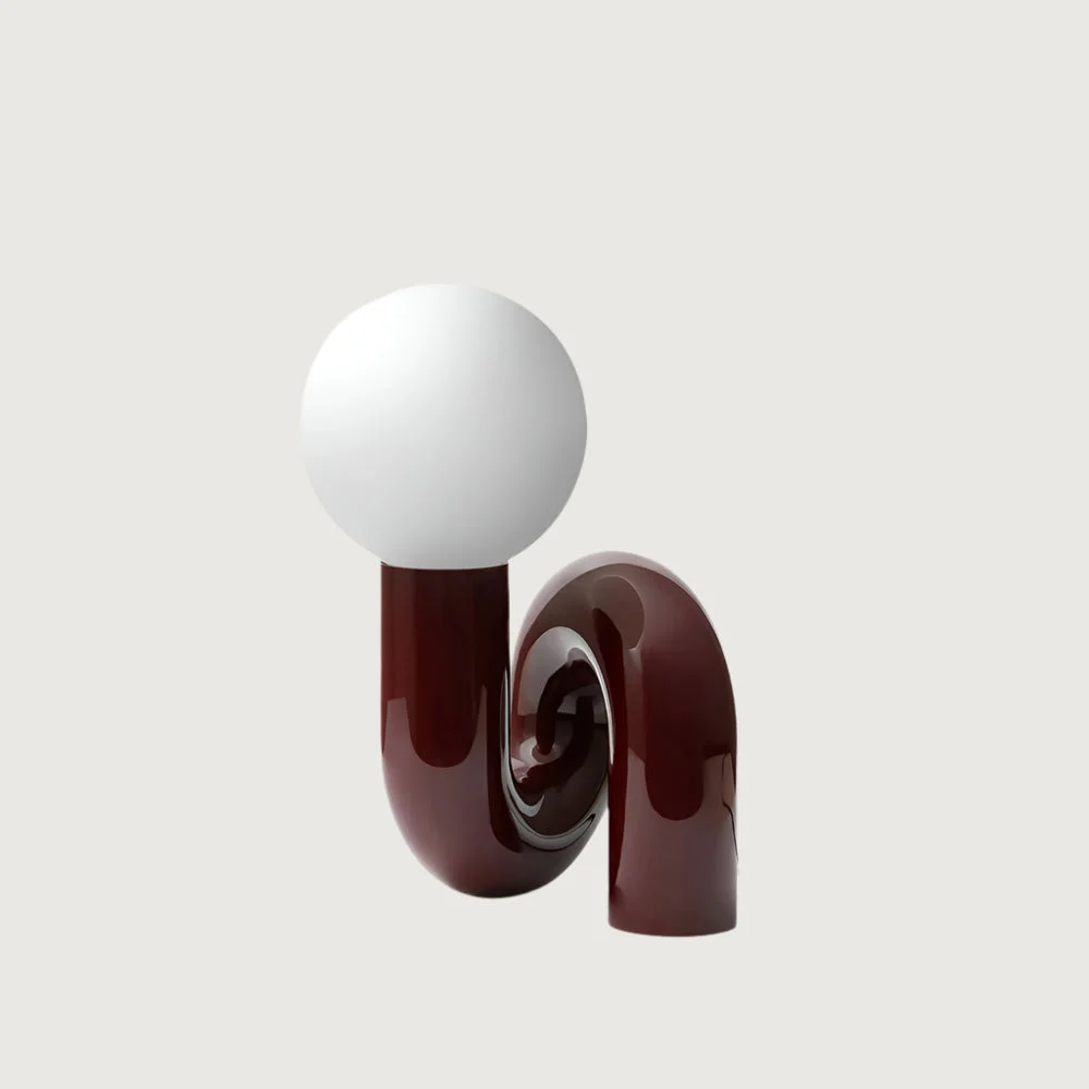 Lurey - Lámpara de Mesa de Vidrio en Espiral - Diseño Elegante y Acabados en Varios Colores - Ideal para Escritorio y Mesita de Noche