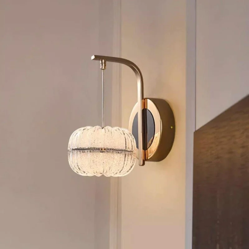 Aurini - Lámpara de Pared Estilo Calabaza de Lujo con Tres Modos de Iluminación - Apliques de Pared Modernos para Salas y Dormitorios