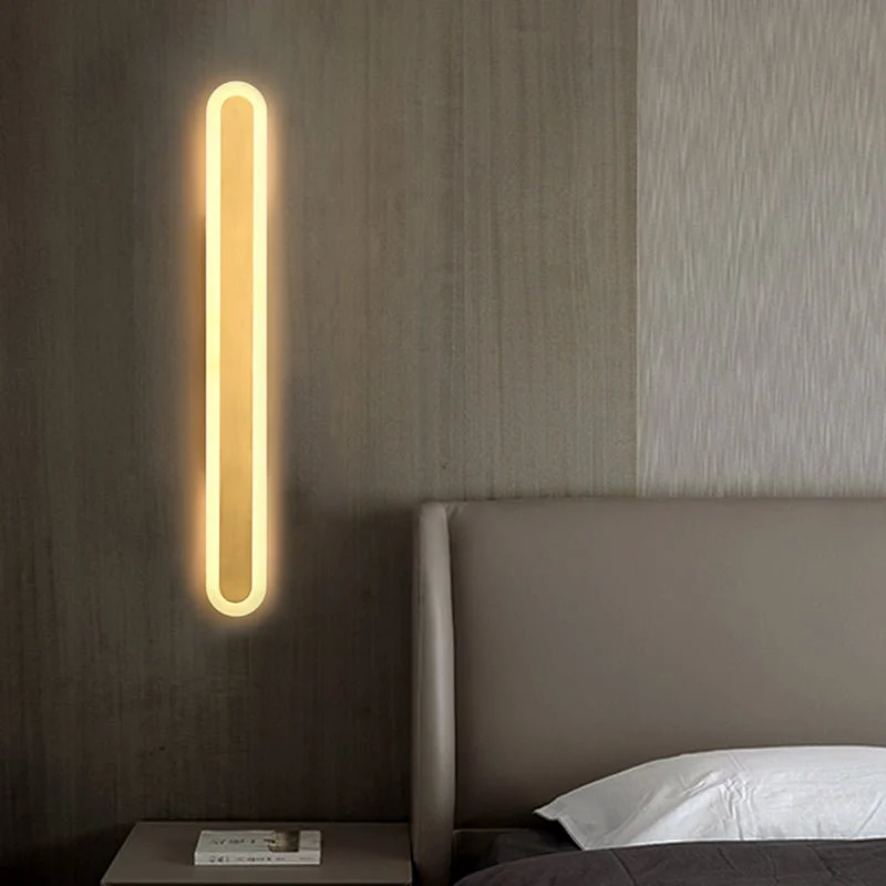Luxona - Lámpara de Pared LED Moderna con Acabado en Bronce y Diseño de Tiras Largas