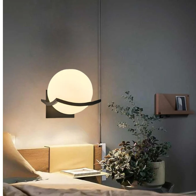 Zilora - Lámpara de Pared LED Moderna de Vidrio - Aplique Pared Elegante para Iluminación de Salas y Dormitorios