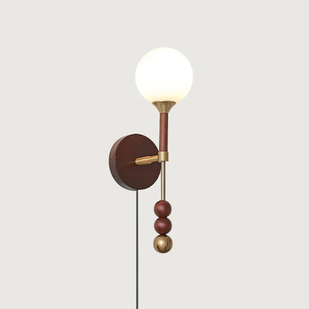 Syraen - Lámpara de Pared con Diseño Escultural y Esfera de Vidrio Fosco – Ideal para Interiores Modernos