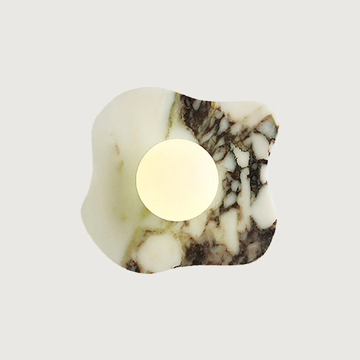 Fiora - Lámpara de Pared Minimalista de Piedra Natural – Diseño Asimétrico con Luz LED