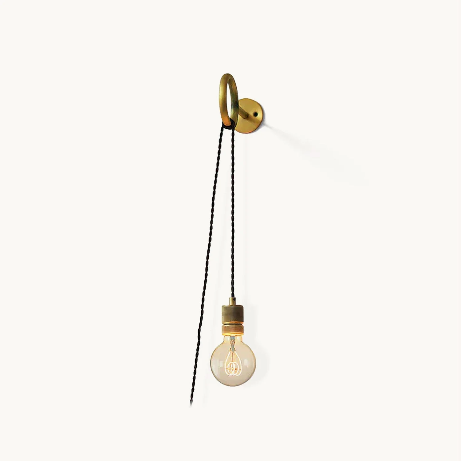 Fenya - Lámpara de Pared Minimalista de Metal y Vidrio – Estilo Vintage - 40 cm de Altura