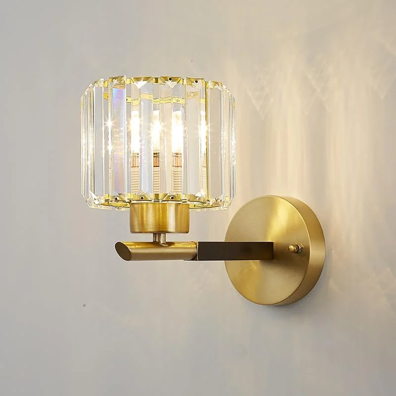 Lorumi - Lámpara de Pared Moderna con Pantalla de Cristal y Acabado en Bronce para Iluminación Elegante en Interiores