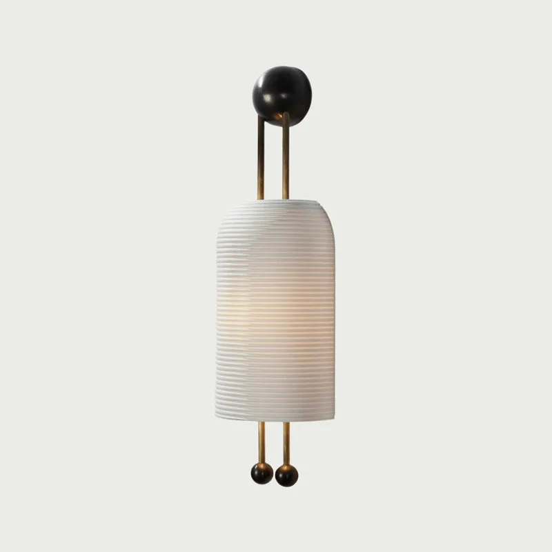 Avryn - Lámpara de Pared Moderna de Metal y Vidrio - Aplique Pared Elegante para Decoración Interior – Diámetro 23 cm - Color Dorado y Negro