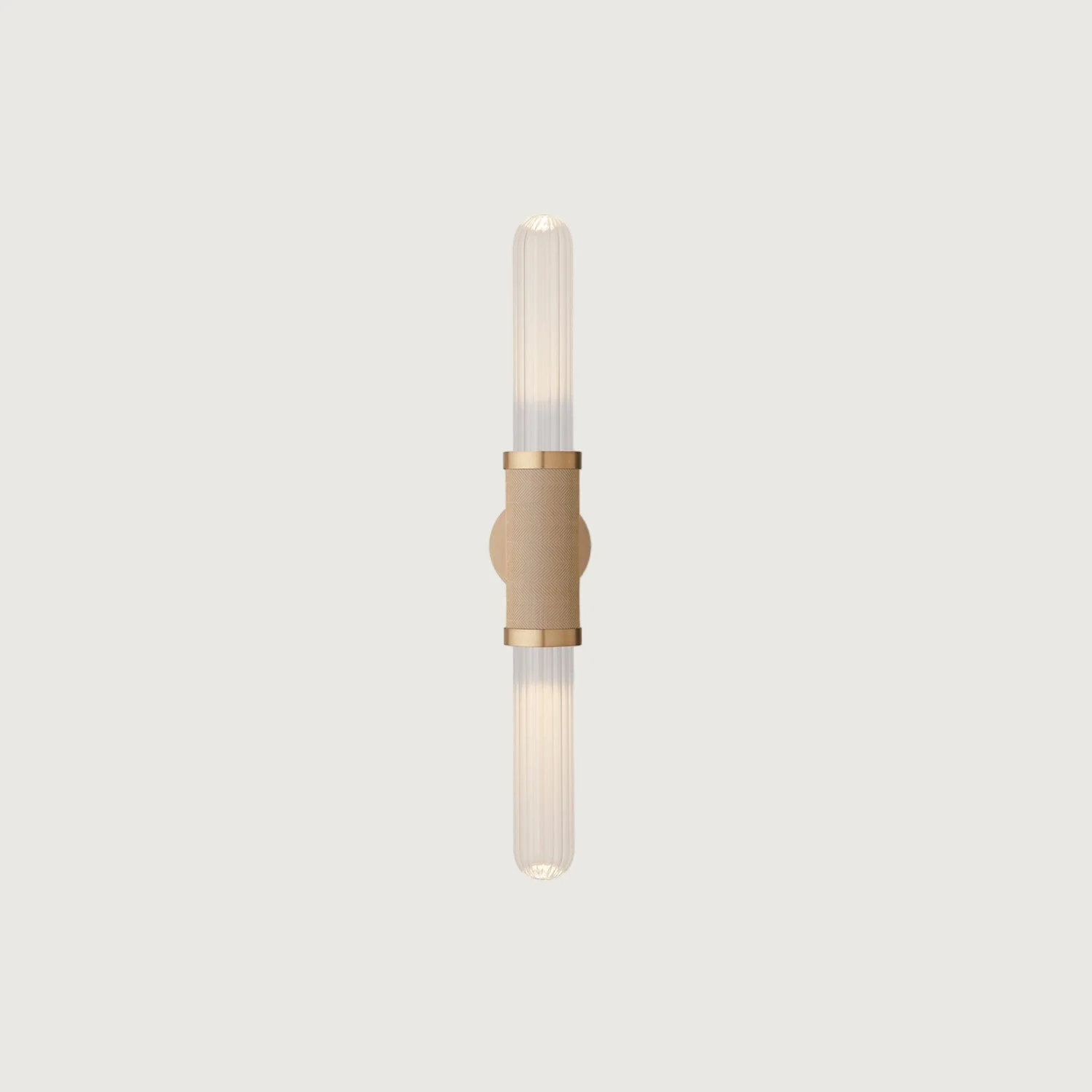 Novar - Lámpara de Pared Moderna en Oro con Pantalla de Vidrio – Aplique Pared Elegante para Interiores - Tamaño Doble 18cm x 90cm