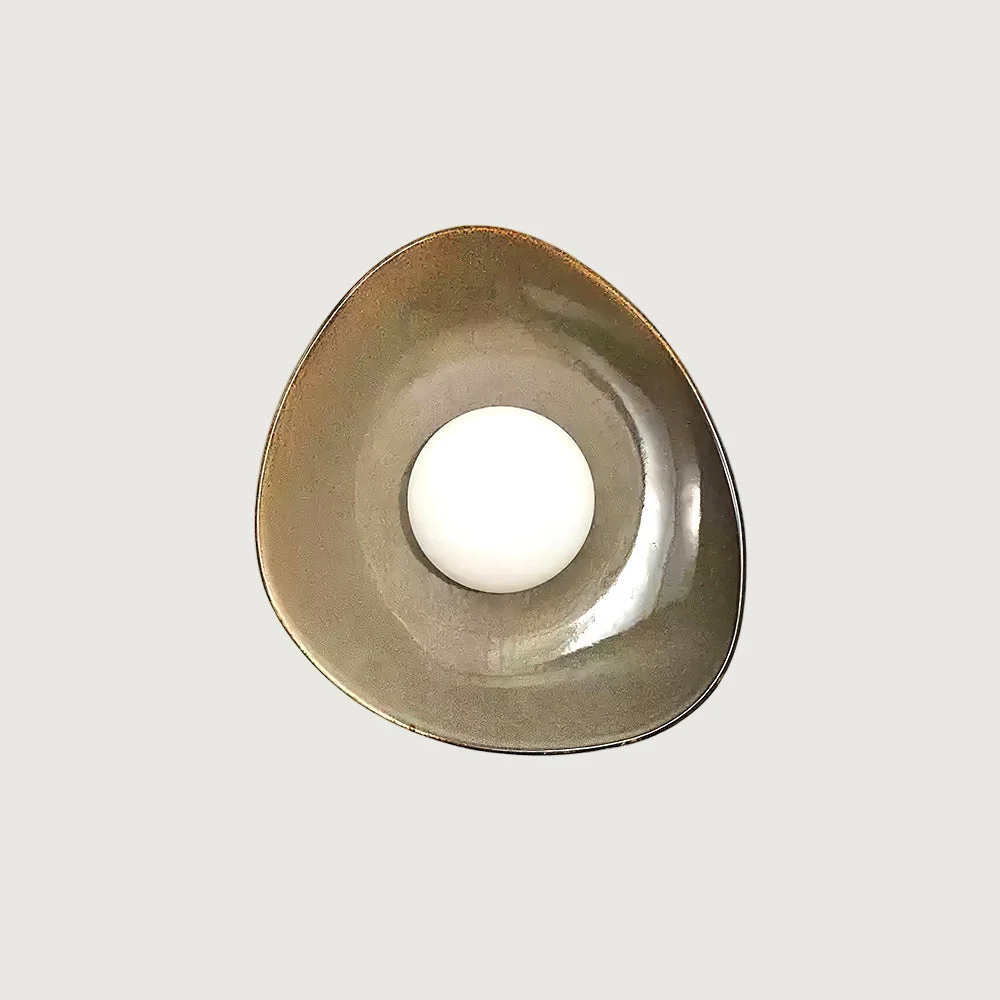 Tyven - Lámpara de Pared con Diseño Orgánico y Luz Ambiental – Cerámica y Vidrio