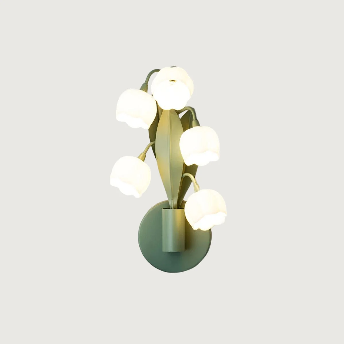 Horyn - Lámpara de Pared con Hojas Verdes - Aplique de Pared Moderno - Luz Regulable para Interiores y Exteriores