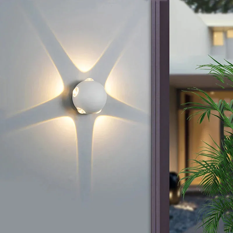 Sareni - Lámpara de Pared de Aluminio LED en Forma de Bola - Aplique Pared Moderno IP65 para Interiores y Exteriores
