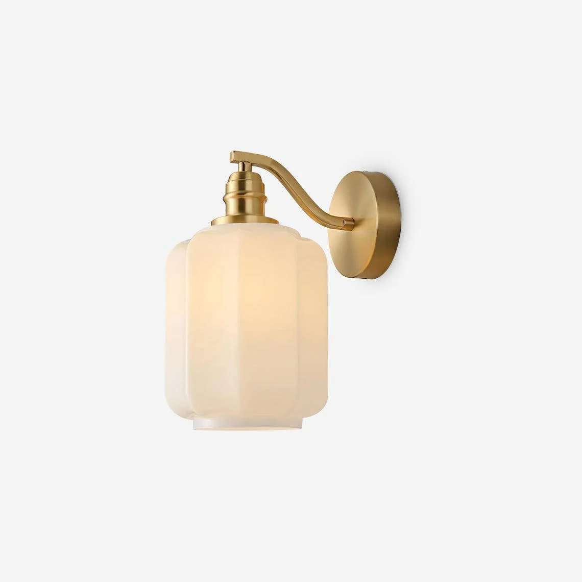Helya - Lámpara de Pared de Bronce con Pantalla de Vidrio - Aplique Pared Ideal para Dormitorios y Comedores - Resistente a la Humedad