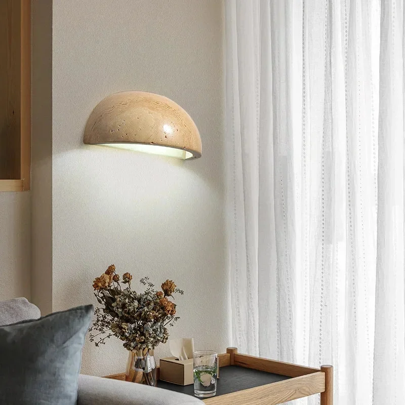 Ornami - Lámpara de Pared de Piedra Artística con Tecnología LED - Diseño Natural y Elegante