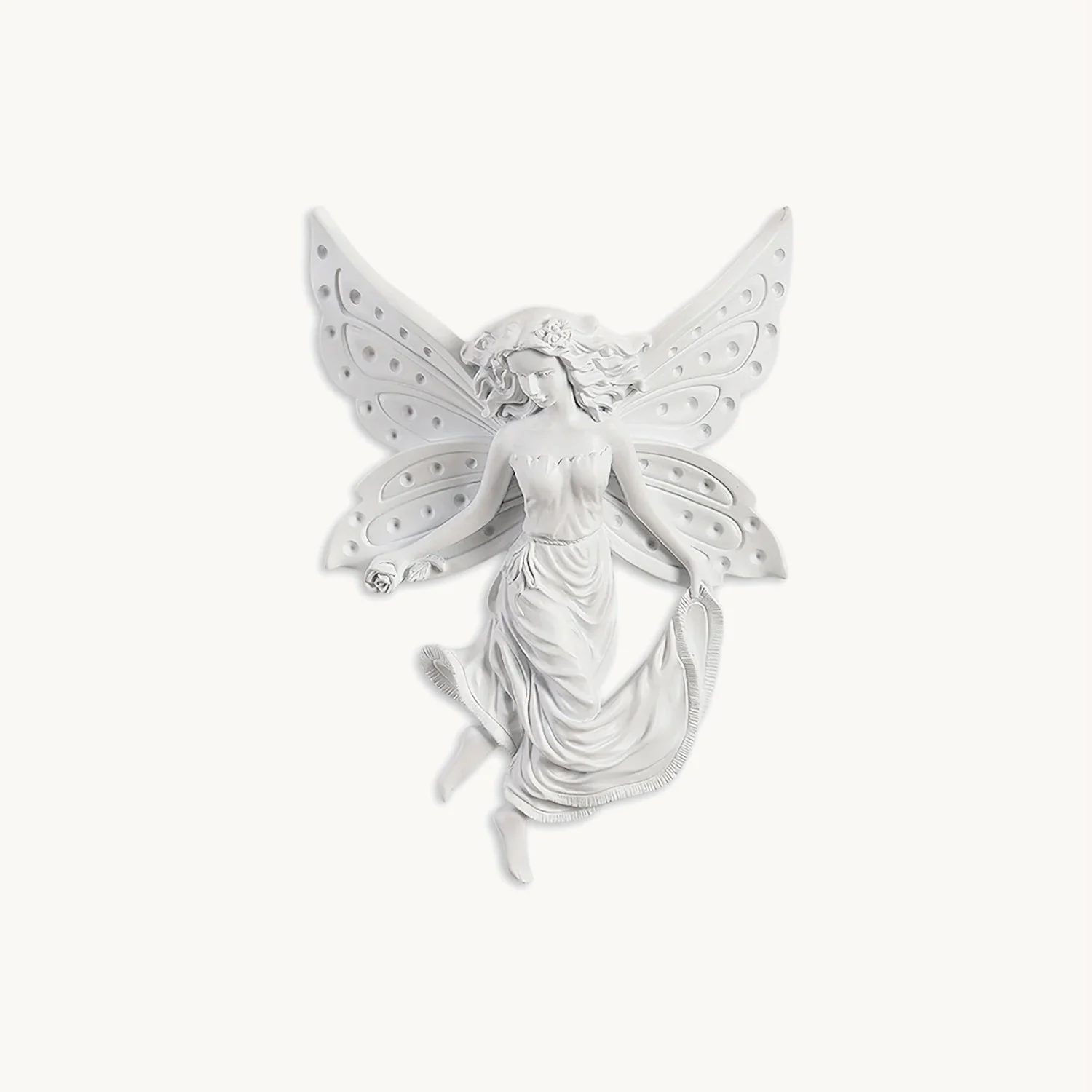 Zorva - Lámpara de Pared de Resina Blanca con Luz Cálida – Aplique Pared Elegante para Interior - Diseño Francés