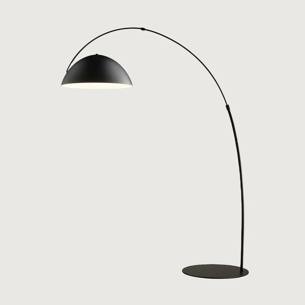 Javre - Lámpara de Pie con Diseño Escandinavo y Pantalla Giratoria - Metal Negro
