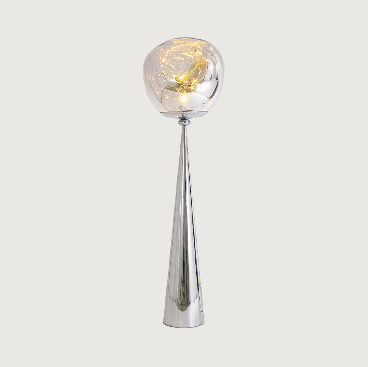 Zolra - Lámpara de Pie con Efecto de Cristal Fundido para Salón - Iluminación Moderna y Elegante