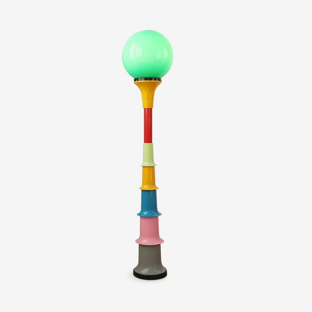Lirvo - Lámpara de Pie Grande Moderna Multicolor con Diseño Divertido – Ideal para Salón - 142 cm de Altura - Compatible con E26/E27