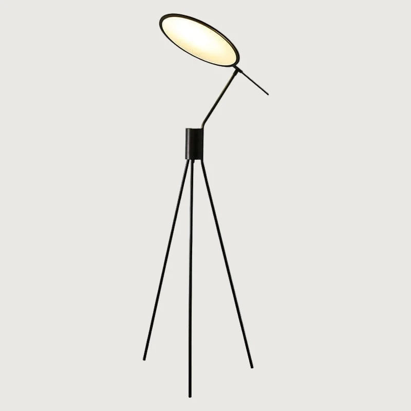 Merio - Lámpara de Pie Moderna con Luz LED Integrada y Pantalla Redonda – Ideal para Salón y Espacios Contemporáneos