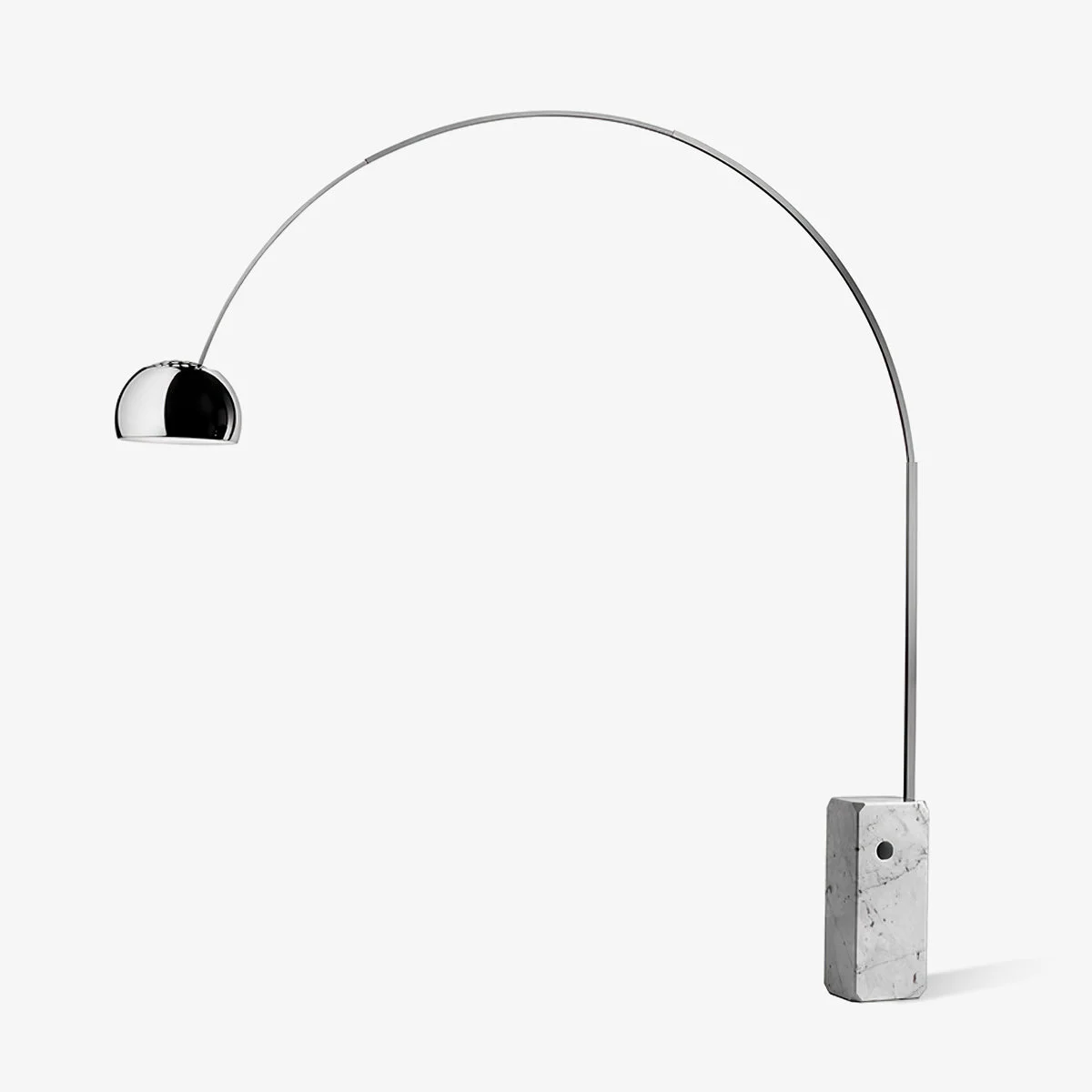 Silro - Lámpara de Pie Moderna con Base de Mármol y Acero Inoxidable - Ideal para Salón - Color Negro y Dorado - Varios Tamaños