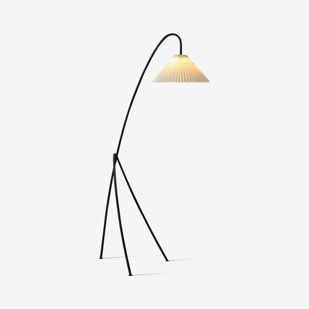 Colun - Lámpara de Pie Plisada con Base Tripode – Diseño Elegante y Luz Cálida