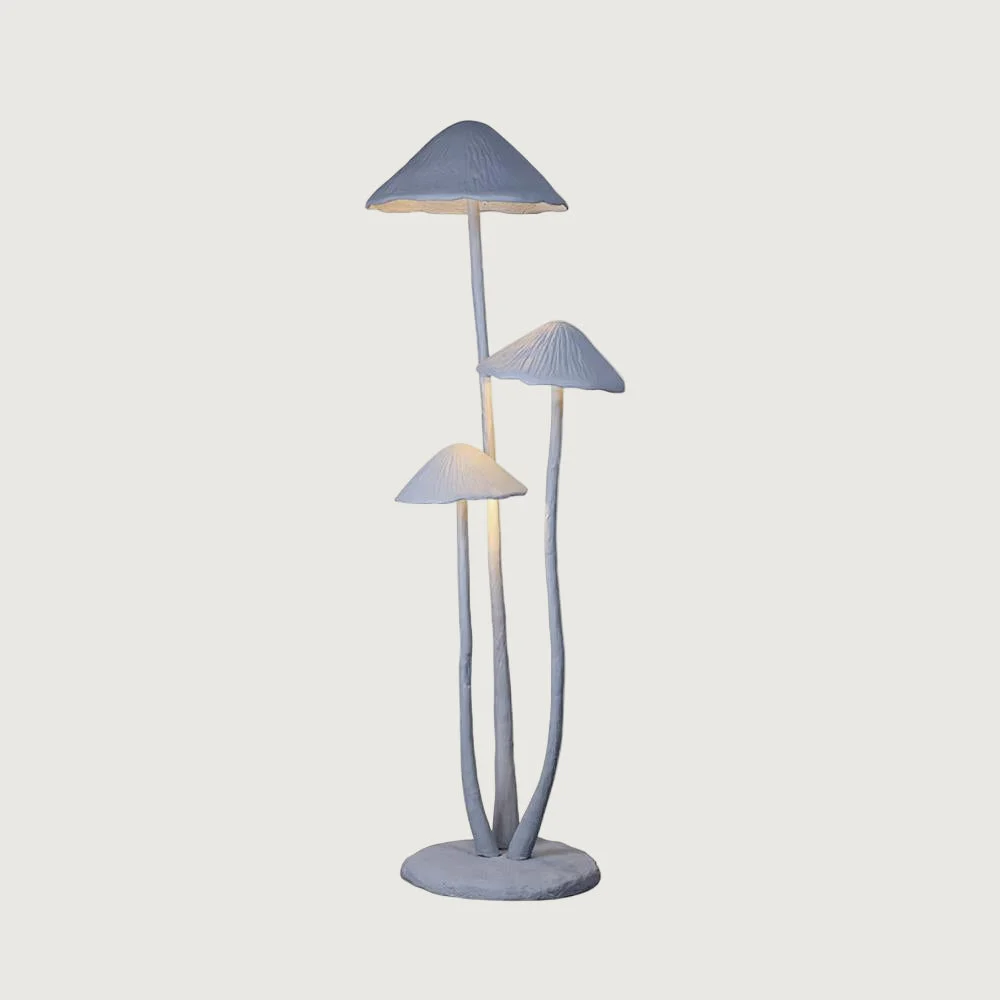Livro - Lámpara de Suelo Escultura de Hongo LED para Salón – Diseño Natural en Gris - Verde y Blanco - Altura 186cm