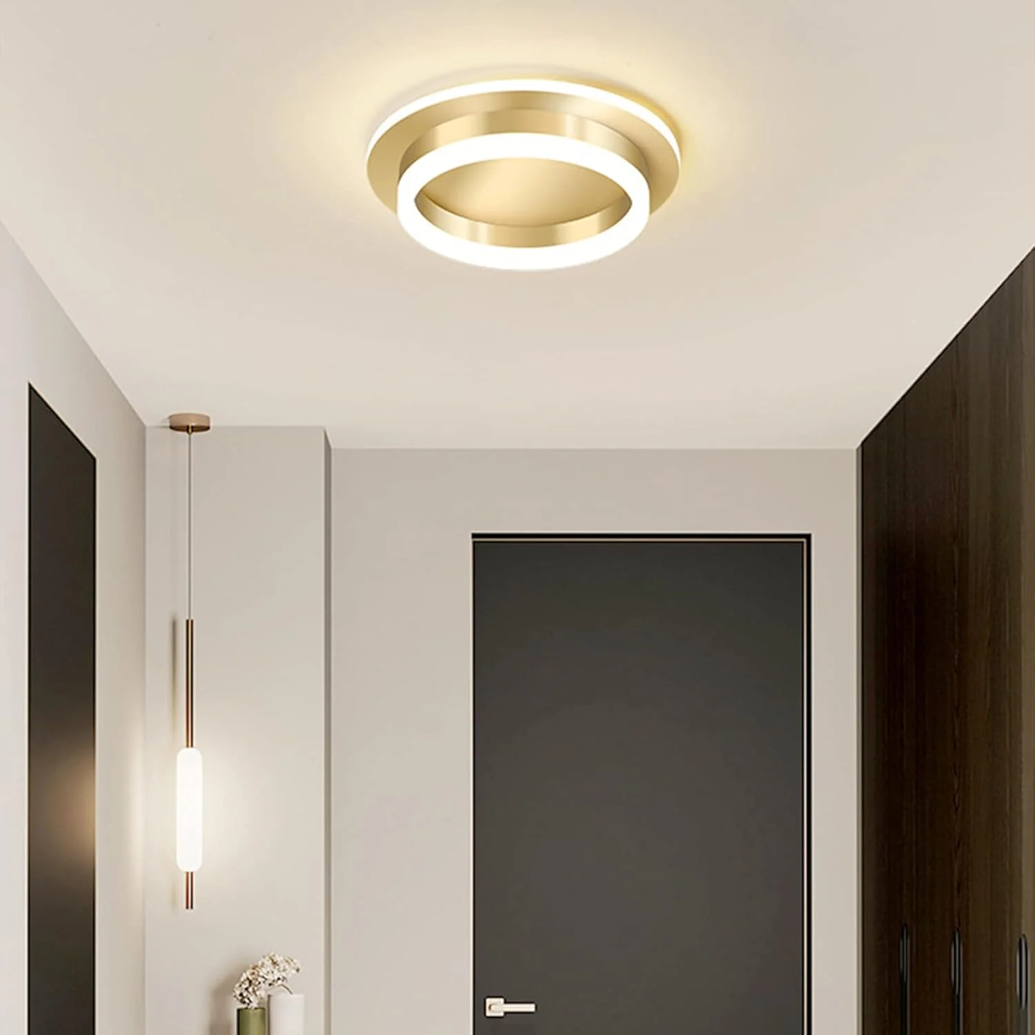 Luxara - Lámpara de Techo Acrílica Moderna para Pasillo - Diseño Minimalista y Elegante
