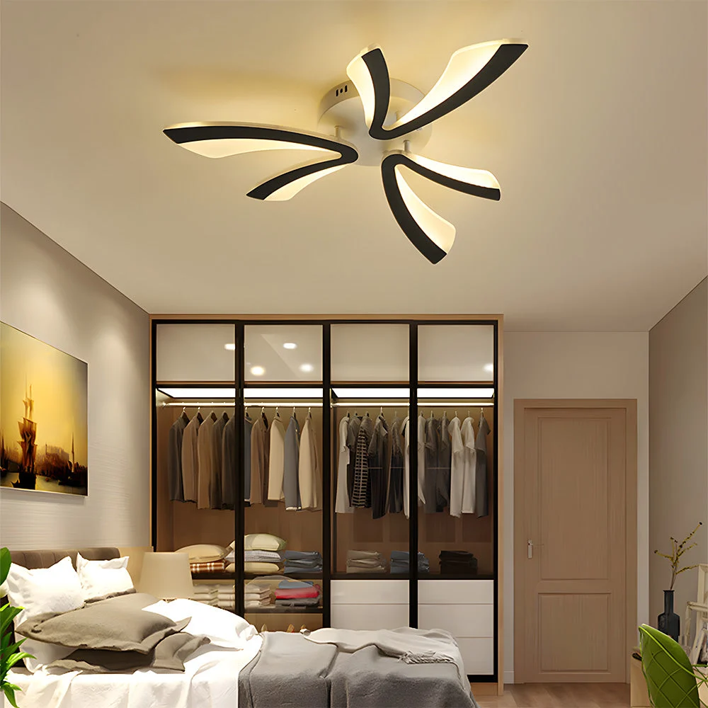 Fayen - Lámpara de Techo Acrílica en Diseño de Pétalos para Sala de Estar - Iluminación Moderna y Elegante