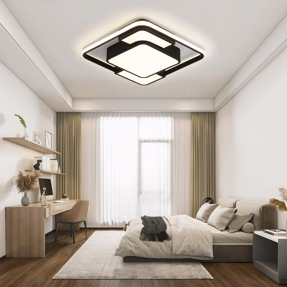 Tavina - Lámpara de Techo LED Cuadrada Empotrada - Eficiencia Energética para Sala de Estar y Dormitorio - 36W-120W