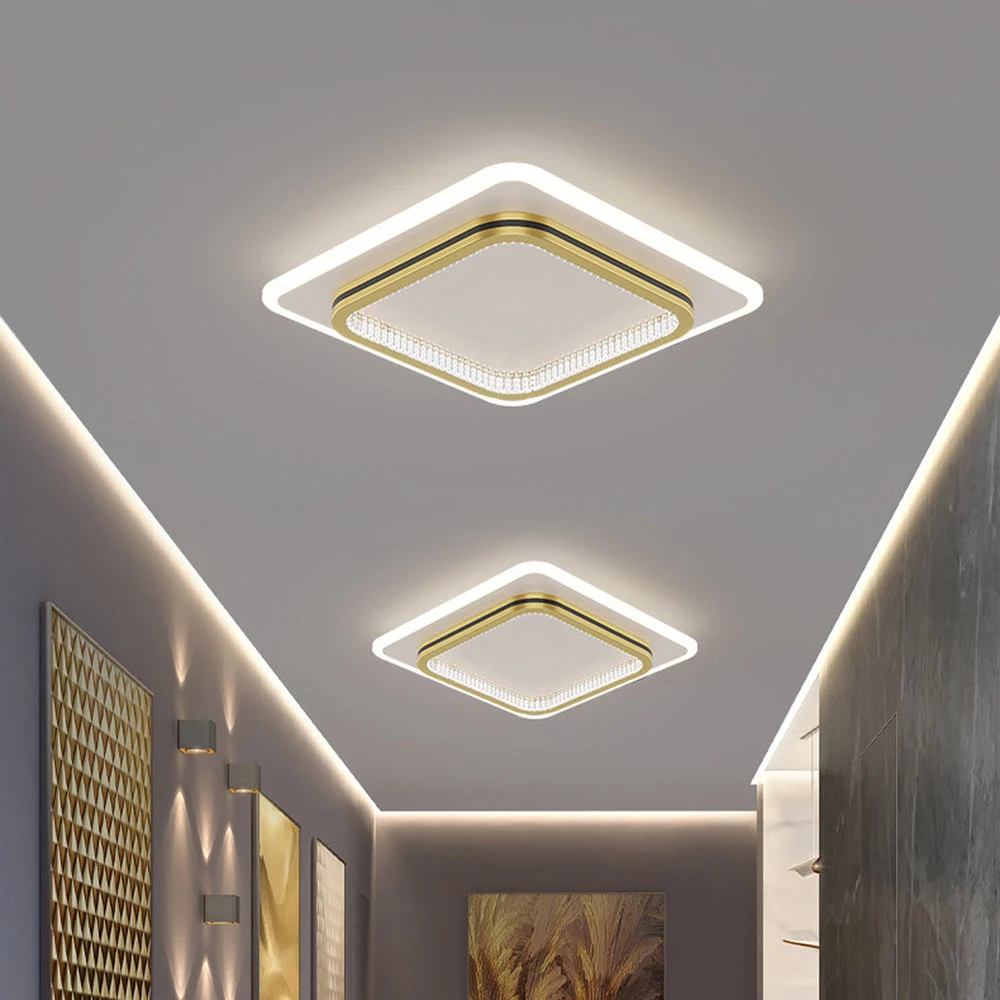 Vionyx - Lámpara de Techo LED Cuadrada para Dormitorio - Iluminación Moderna y Elegante