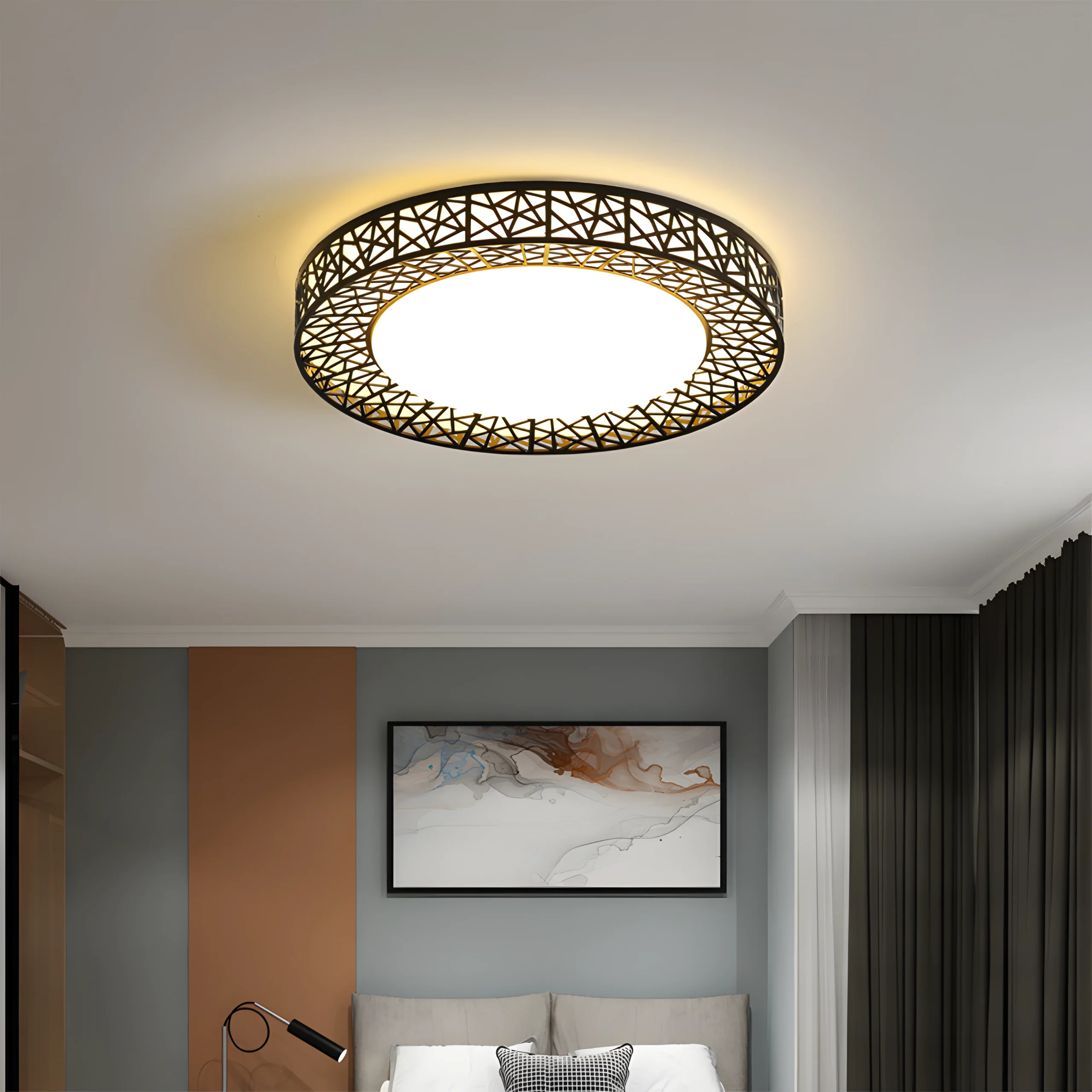 Ravela - Lámpara de Techo LED Industrial Moderna para Sala de Estar - Diseño Contemporáneo y Eficiencia Energética
