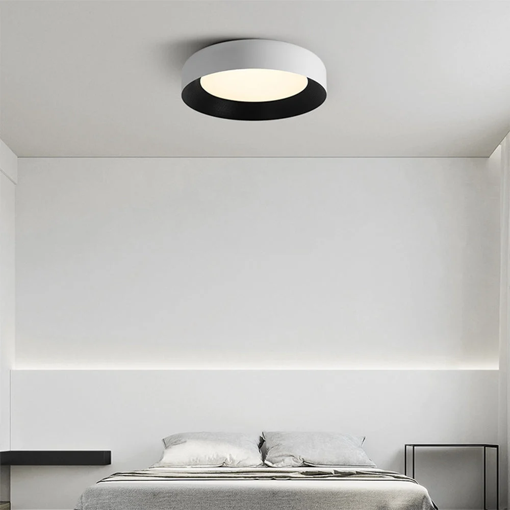 Eronil - Lámpara de Techo LED Moderna de Metal - Montaje Empotrado - Luz de Techo Negra
