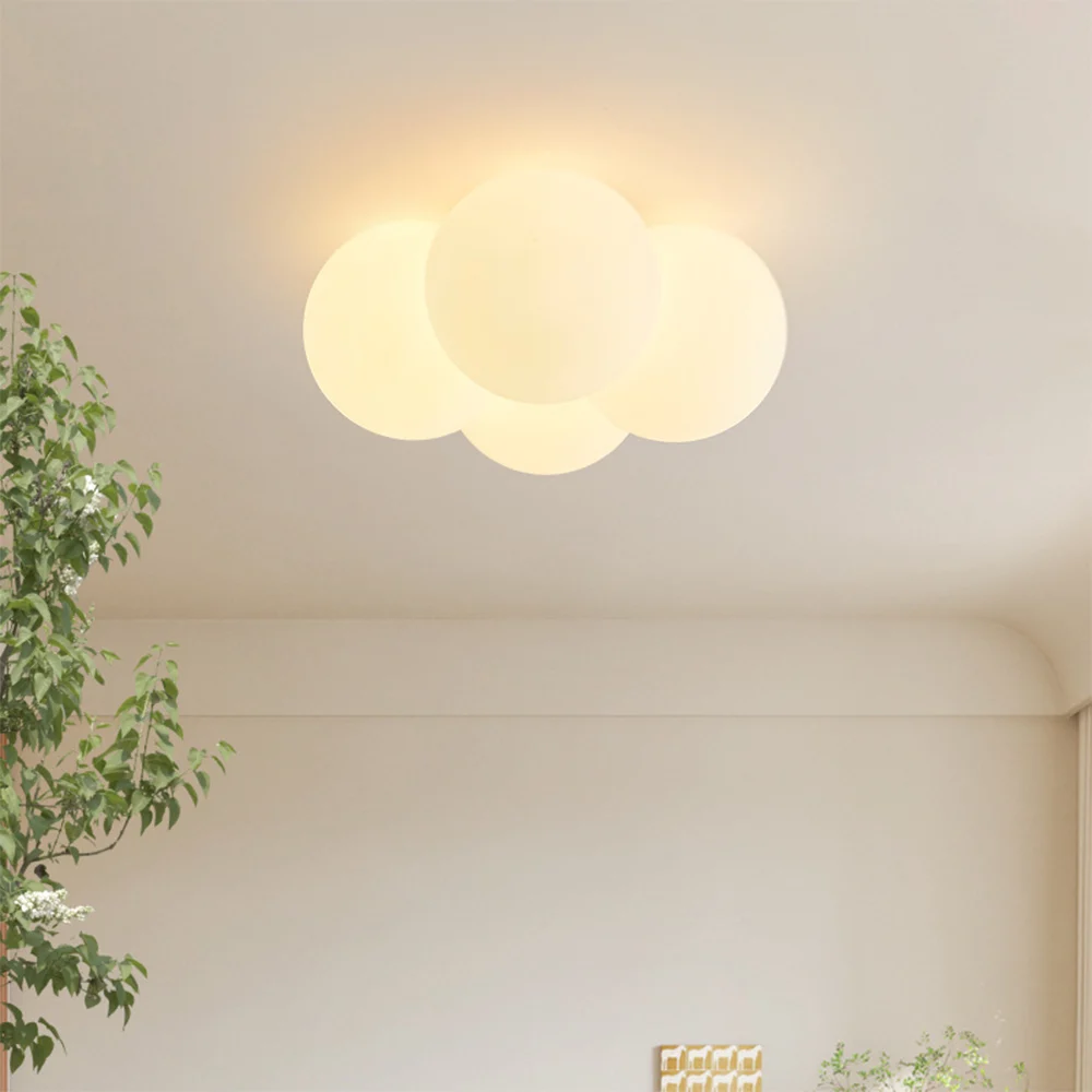 Clirel - Lámpara de Techo LED Nórdica en Forma de Nube - Iluminación Cálida y Contemporánea