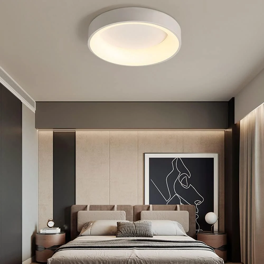 Yavéa - Lámpara de Techo LED Redonda Moderna para Sala de Estar - Iluminación Eficiente y Estilo Contemporáneo