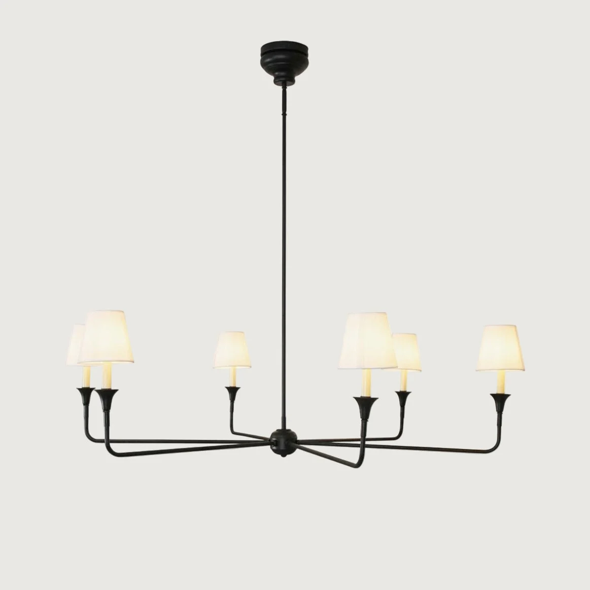 Ceyra - Lámpara de Araña Techo Moderna de Metal y Tela - Varios Tamaños - Compatible con Bombillas LED - Diseño Elegante para Interiores