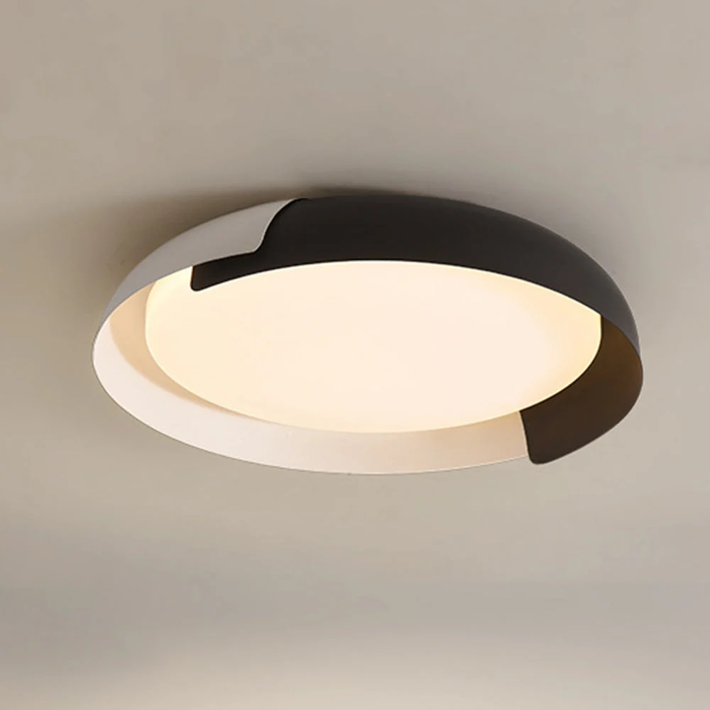 Brilar - Lámpara de Techo Moderna de 36W en Hierro con Diseño Elegante y Base LED - Ideal para Dormitorio - Plafón LED Techo 43cm